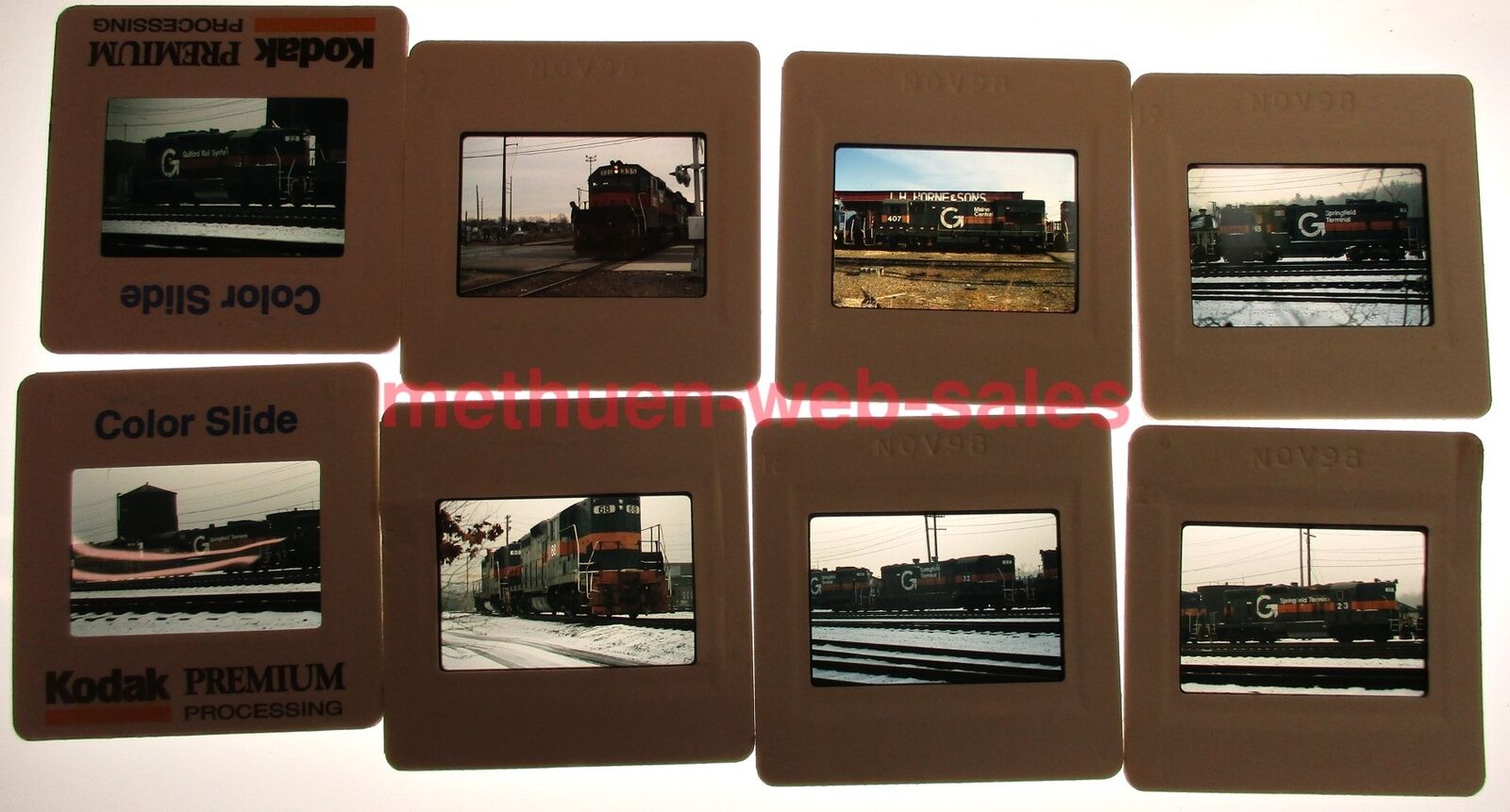 Color Slides X 8~Guilford Rail System/GRS~Diesels~Lawrence,MA~18,22,23,32,68,Etc