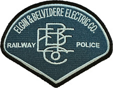 ELGIN & BELVIDERE ELECTRIC COMPANY RAILWAY POLICE DEPARTMENT SHOULDER PATCH: ... picture