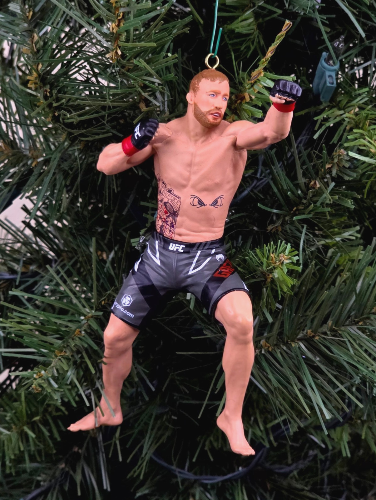 Justin The Highlight Gaethje UFC MMA BMF Championship Xmas Tree Ornament Holiday Justin The Highlight Gaethje UFC MMA BMF Championship Xmas Tree Ornament Holiday