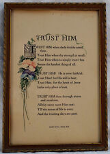 Vintage Framed Religious Poem 