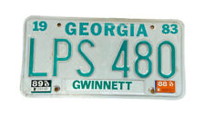 Georgia License Plate Tag 1983 88 & 89 Gwinnett County # LPS 480 for Classic Car picture
