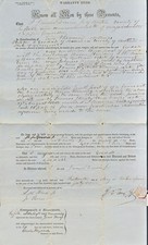1847-1859 Brandon VT Marble History Document Archive Deeds Wax Seals Goodell picture