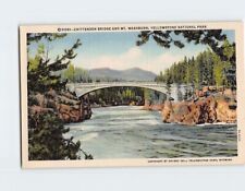 Postcard Chittenden Bridge And Mt. Washburn Yellowstone National Park Wyoming picture