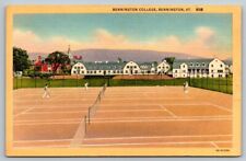 Vintage Vermont Postcard - Bennington College Tennis Courts picture