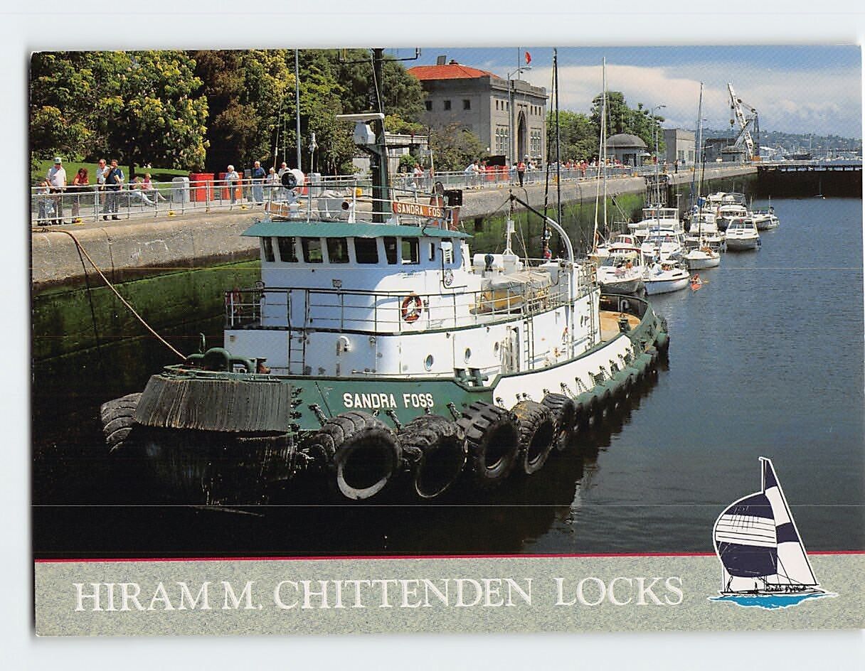 Postcard Hiram M. Chittenden Locks Seattle Washington USA