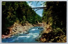 Vintage Postcard VT Quechee Gorge at Quechee U.S. Route 4 Bridge Chrome -12757 picture