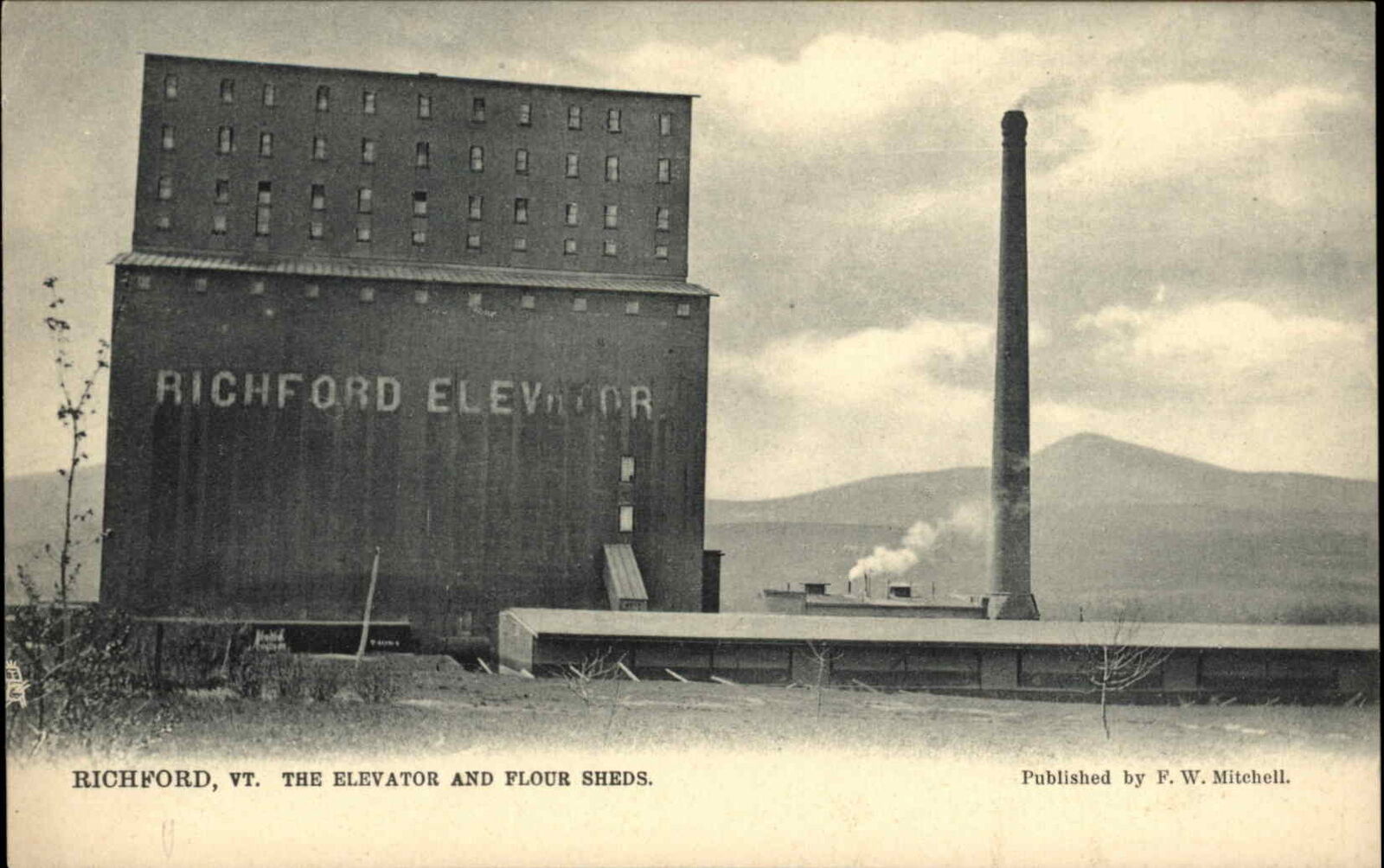 Richford VT Elevator Flour Sheds c1905 TUCK Postcard