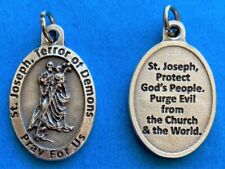St. Saint Joseph, Terror of Demons Pray for Us - Ox  Silver Tone 1