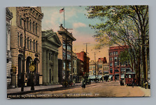 Postcard Public Square Looking South, Wilkes-Barre Pennsylvania *A213 picture