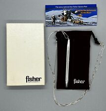 Vintage Sterling Silver Fisher Space Pen #500SN with Neck Chain Necklace Mad Men picture