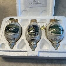 Vintage Set Of 3 Bradford Editions Irish Blessings Porcelain Christmas Ornaments picture