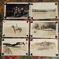 Fort Ethan Allen Photo Postcard Troops Tents Horse Covered wagon picture