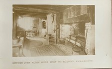 RPPC Duxbury Massachusetts John Alden House Kitchen Real Photo Postcard c1930 picture