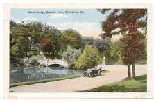 Springfield Illinois IL Vintage Postcard Stone Bridge Lincoln Park Unposted picture