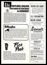 1966 Killington Ski Resort Pico Peak Lodge Bardwell Inn Rutland Vermont Print Ad picture