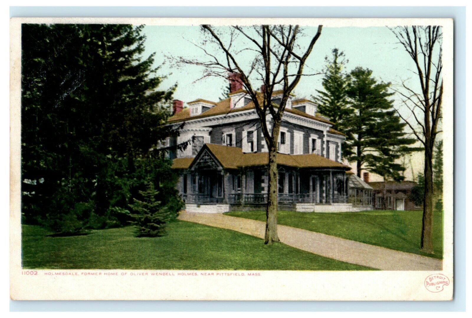 Holmesdale Home Oliver Wendell Holmes Pittsfield Mass. Vintage Antique Postcard
