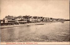 Stannard Beach Looking East Westbrook CT Connecticut Houses Postcard Antique picture