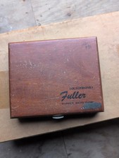 Vintage W.L. Fuller 10-PC Countersink Tapered Drill Bit Set Wooden Box NOS USA picture
