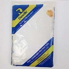 Vintage Danville Pillowcases Standard Size Two Pack White USA picture