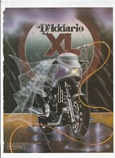1987 D'ADDARIO STRINGS Magazine AD ~ MOTORCYCLE ART ~ East Farmington, NY picture