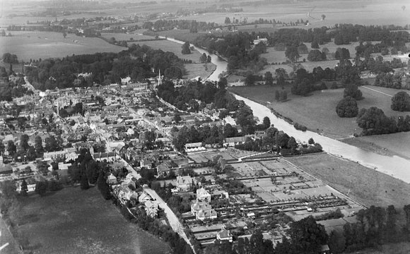 Wallingford from the Reading Road, from the south-west, 192 England OLD PHOTO