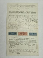1867 antique DEED east montpelier vt GEO TOWN to AUSTIN FOSTER REV STAMP picture