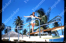 Sl85 Original Slide 1959 Jamaica Arawak Hotel pretty model woman 062a picture