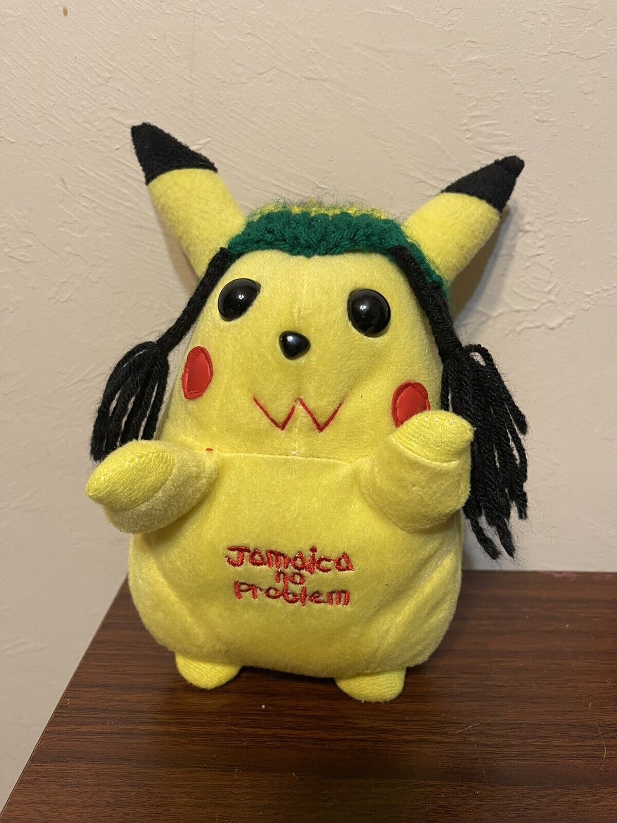 Jamaica Pokemon Pikachu Plush 7” Jamaican No Problem RARE