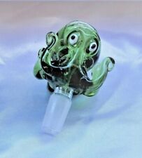 Primium 14mm Green Thick Glass Octopus Bong Bowl Head Piece Bong Bowl Holder picture