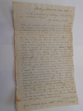 Original 1818 Rev Lemuel Capen Letter to Sterling MA Congregation Debts Finances picture