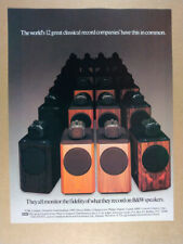 1983 B&W Bowers & Wilkins Speakers vintage print Ad picture