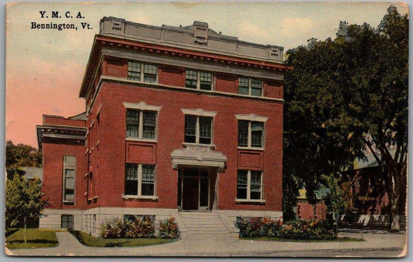 Bennington, Vermont Postcard YMCA BUILDING Boarding House / Hotel c1910s