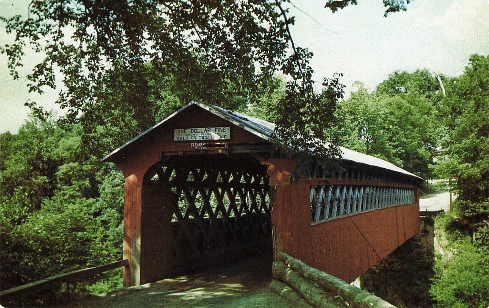 CHISELVILLE COVERED BRIDGE POSTCARD EAST ARLINGTON VT VERMONT 1960s CHISELVILLE COVERED BRIDGE POSTCARD EAST ARLINGTON VT VERMONT 1960s