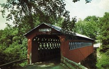 CHISELVILLE COVERED BRIDGE POSTCARD EAST ARLINGTON VT VERMONT 1960s picture