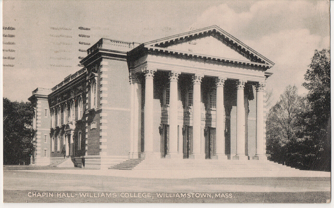 Vintage Postcard, Chapin Hall, Williams College, Williamstown, Massachusetts