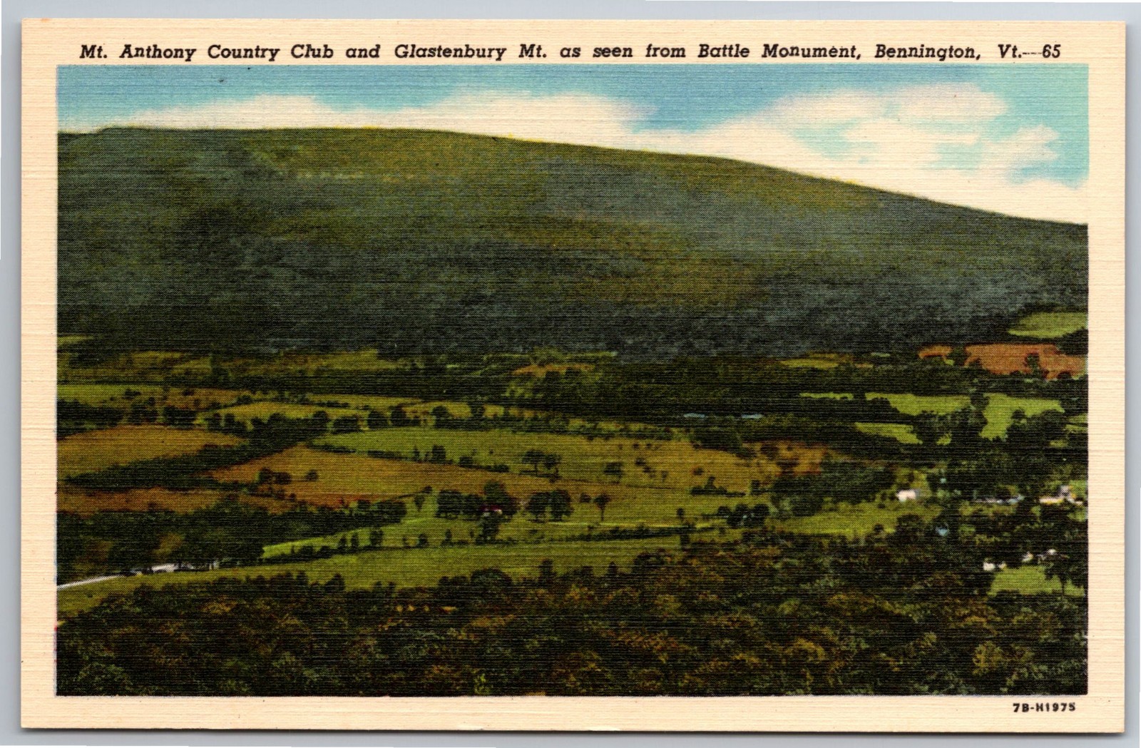 VT, Bennington, Mt. Anthony Country Club, Glastenbury Mt. Linen Vintage Postcard