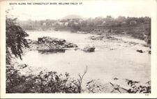 Bellows Falls Vermont Connecticut River Houses 1938 White Border Postcard Stamp picture