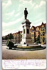 C1901 Watson Monument Row Houses Brick Street Baltimore MD Postcard picture