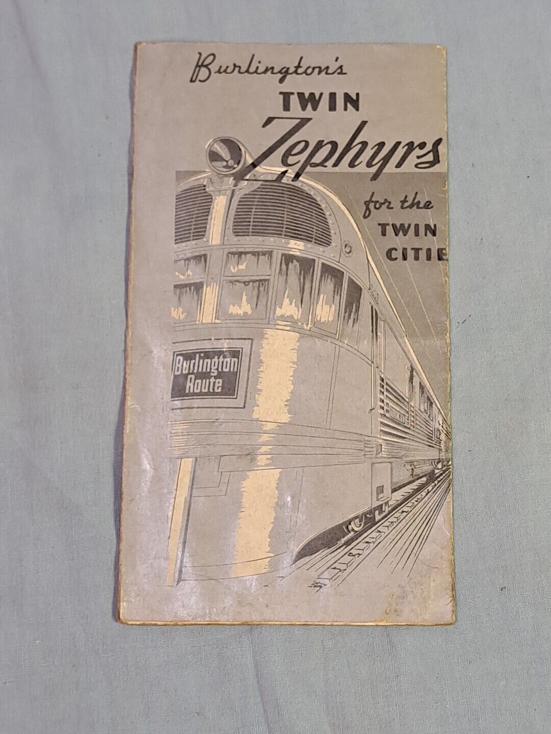 Burlington\'s Twin Zephyrs for the Twin Cities Brochure with Timetables 1935