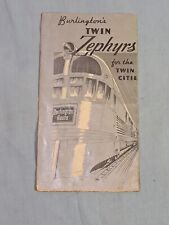 Burlington's Twin Zephyrs for the Twin Cities Brochure with Timetables 1935 picture