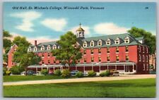 Old Hall Saint Michaels College Winooski Park Vermont VT School Campus Postcard picture