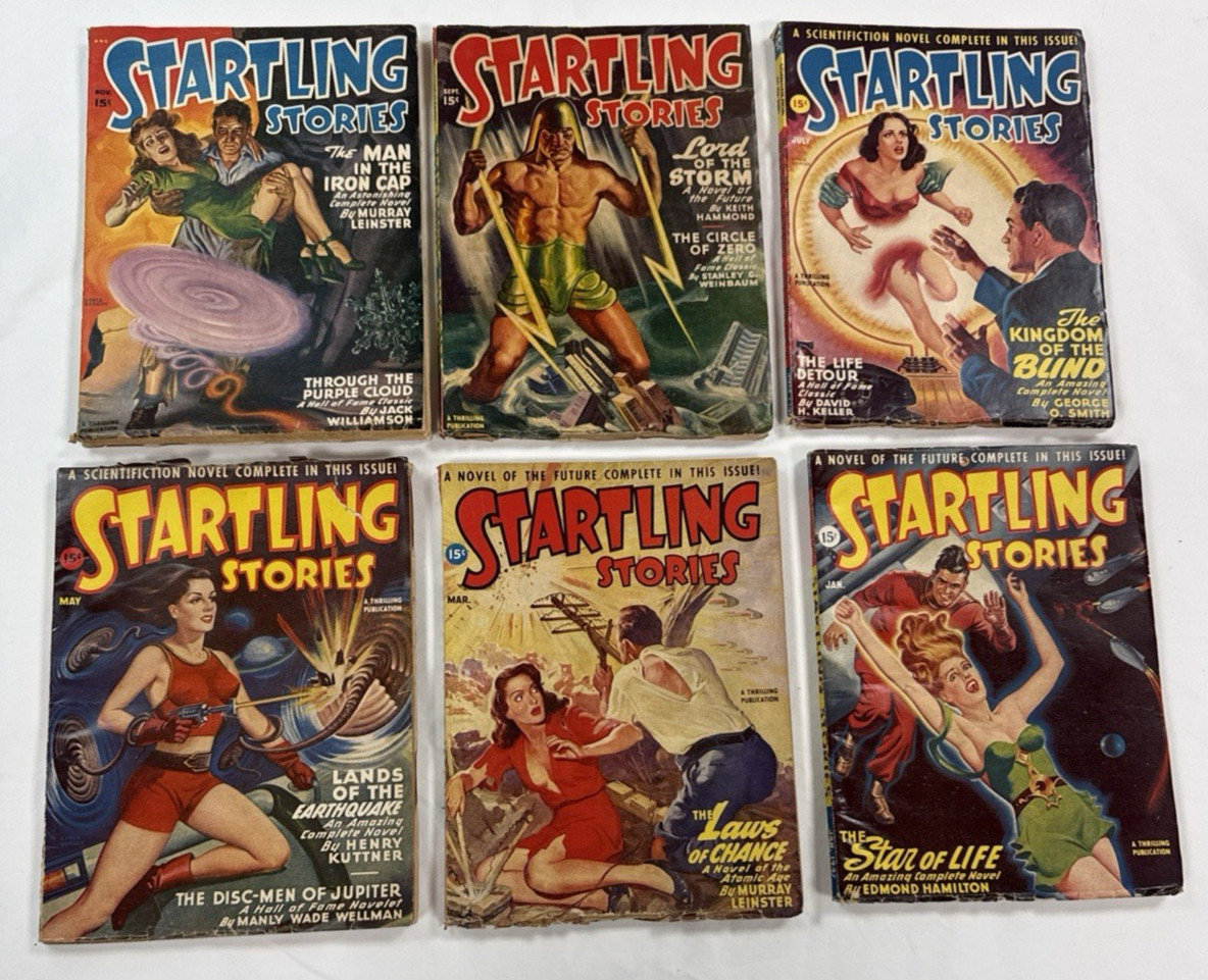 Startling Stories Pulp Lot of 6 1947 Jan Mar May Jul Sep Nov in VG Cond Startling Stories Pulp Lot of 6 1947 Jan Mar May Jul Sep Nov in VG Cond