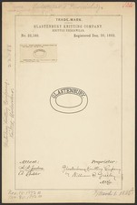 Glastenbury Knitting Company 1892 Trademark Registration Knitted Underwear picture