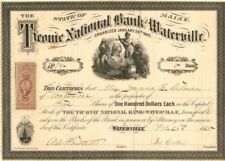 Ticonic National Bank of Waterville - Stock Certificate - Banking Stocks picture