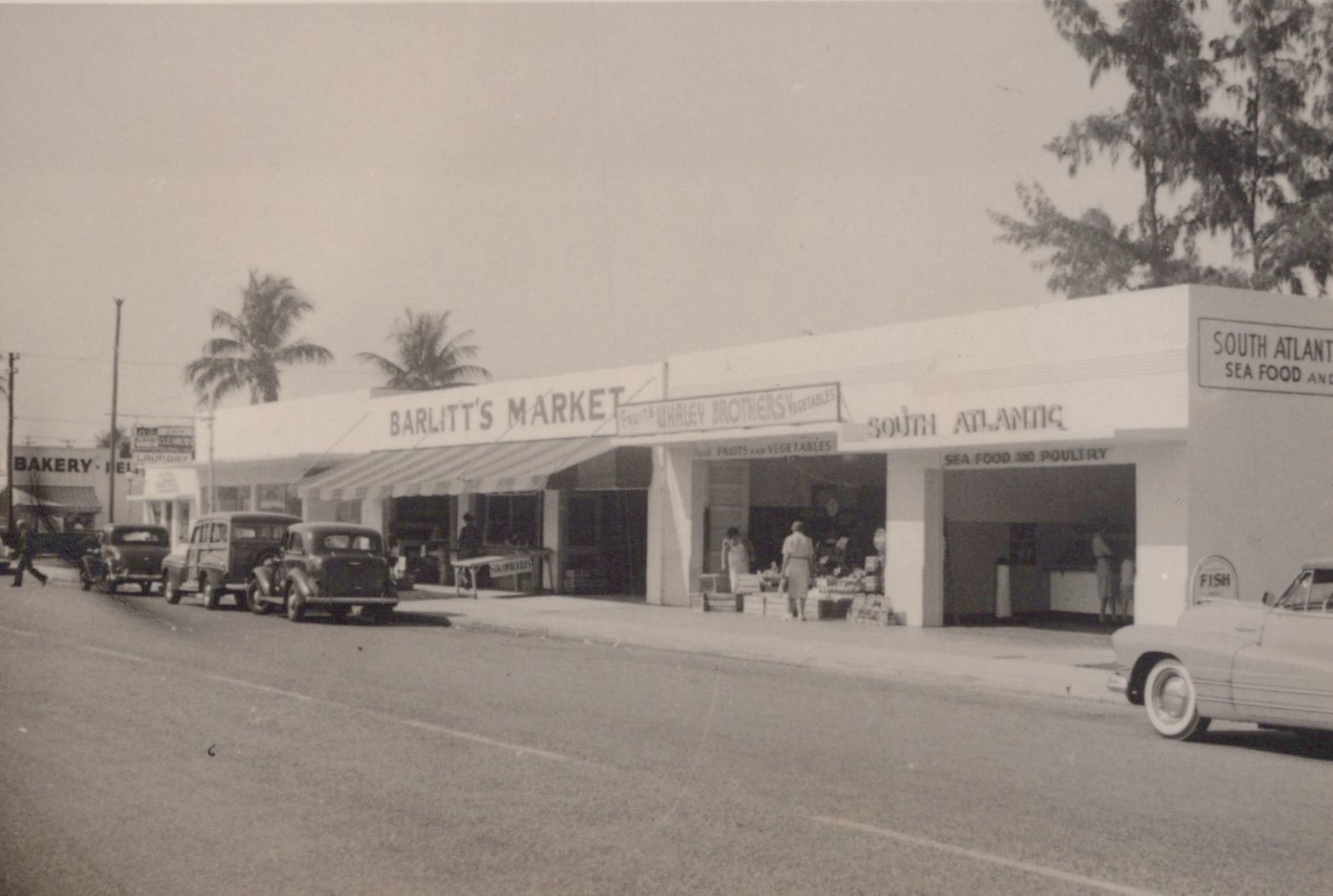Fort Lauderdale 1944 Bartlitt\'s Market Braley Brothers 1944 Florida Rare Photo Fort Lauderdale 1944 Bartlitt\'s Market Braley Brothers 1944 Florida Rare Photo