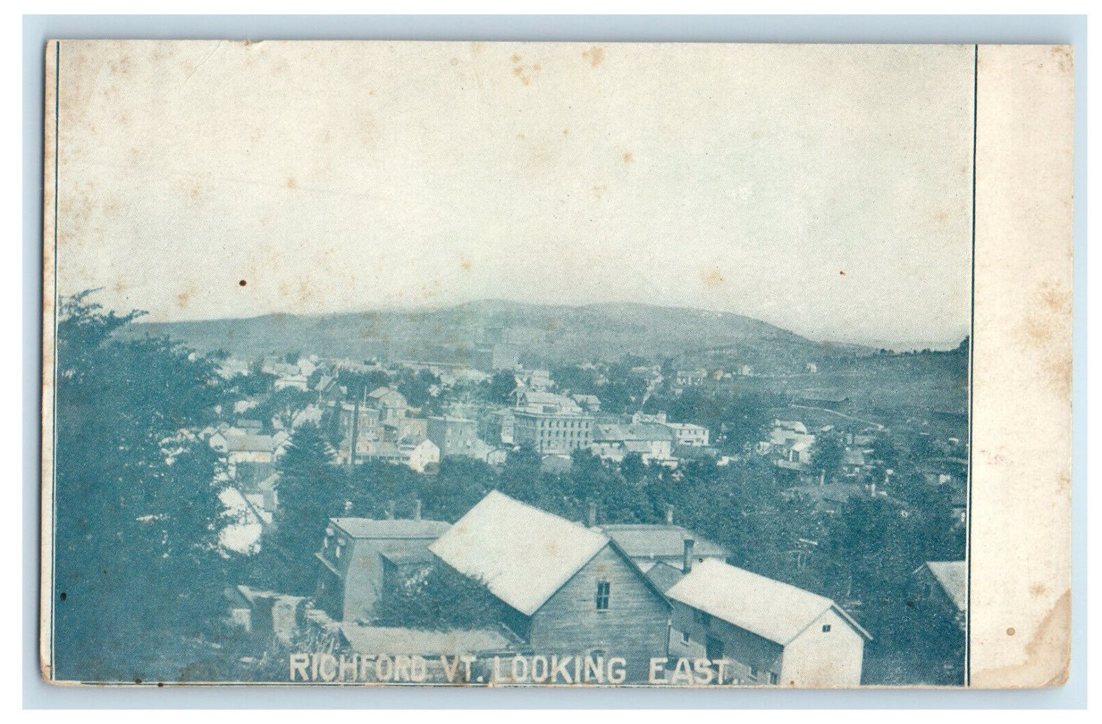 c1900s Looking East Richford Vermont VT PMC Unposted Antique Postcard