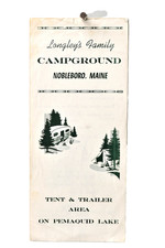Nobleboro Maine - Pemaquid Lake - 1970s Longley’s Family Campground Brochure picture