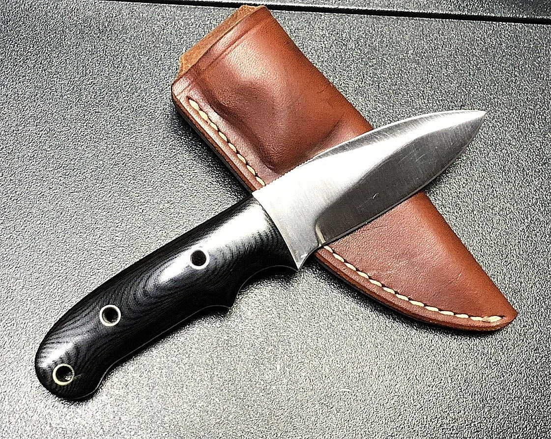Randall Made Knives, Fixed Blade Drop Point Knife With Leather Sheath