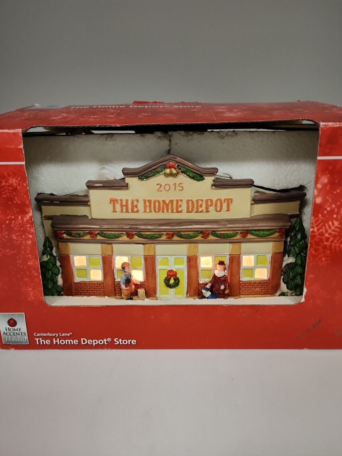 Canterbury Lane Home Accents Holiday Lights Up Home Depot Store 2015 Box Works