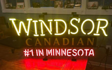 Windsor Canadian #1 In Minnesota Neon Light Sign Lamp Glass Artwork FH 24x15 picture